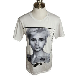 Justin‎ Bieber Purpose Tour Sorry Short Sleeve T-Shirt Men's Medium White